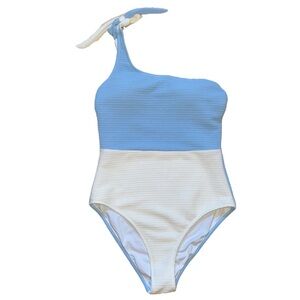 Cupshe One Piece Swimsuit Color Block One Shoulder w Bowknot Women’s Medium M
